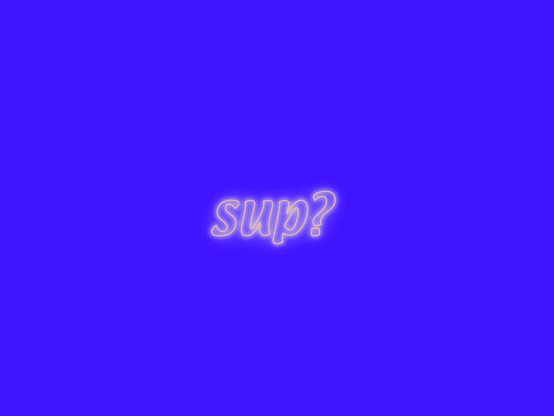 Sup? gif motion graphics social media