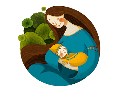 Mother's Day baby cute debut illustration illustrator mom mother day