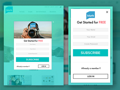 Blurb Modal 2 design modal ux