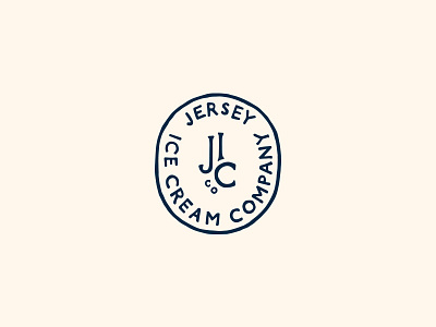 Jersey Ice Cream Company branding identity logo