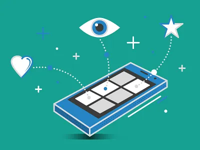 Easy Icon 2d eye flat icon icon set illustration lines minimal set shape vector