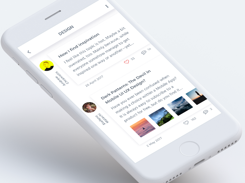 Example of Simple mobile blog
