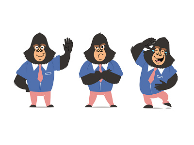 Gorilla animal character evil gorilla illustration laughter monkey