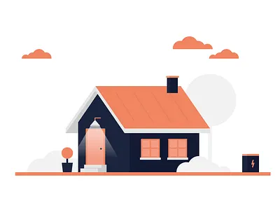 Cute little house animation artwork design flat graphic house illustration illustrator motion vector