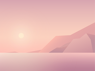 Dusk dusk illustration mountain peace pink sunset