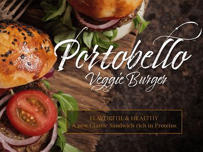 Portobello brush font food hamburger portobello script serif type typography