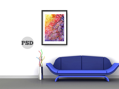 Wall Poster Mockup PSD frame frame mockup living room wall poster poster poster mockup room wall poster mockup