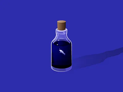 Fiŝo concept fish illustration minimalism purple vector