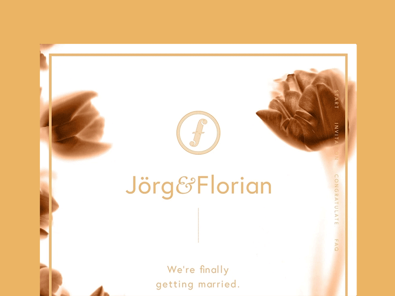 I'm Getting Married awwwards clean gold invitation landingpage readymag ui ux website wedding white