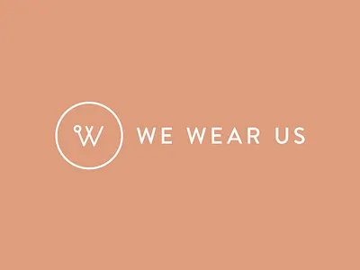 We Wear Us brand brand logo fashion logo identity logo mark minimal sewing needle simple w