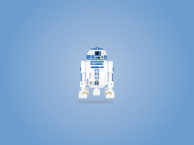 R2D2 droid flat design r2d2 star wars