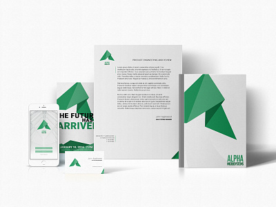 Alpha logo mockup branding graphic design identity illustration logo