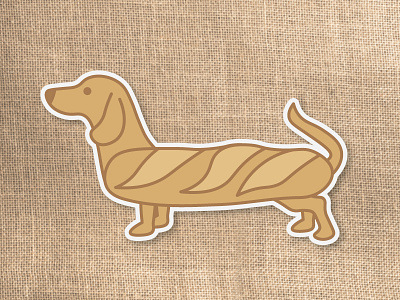 Baguette Dog baguette contest dachshund dog france playoff rebound sticker mule stickers wiener dog