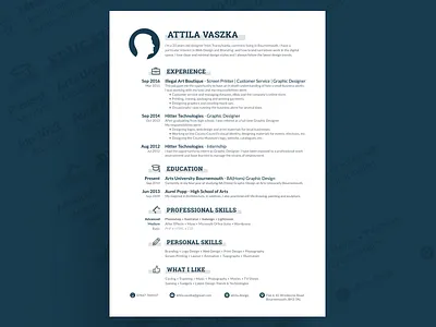 Personal Resume clean cv indesign minimal modern potentially free resume