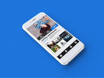 Photography Profile Screen app mobile photography ui