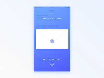 Courier – Send Me! concept email gesture interaction letter mobile send swipe thumbprint ui ux