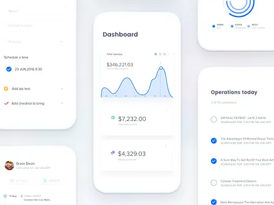 #7 Invisible series - My hospital app appointment clean colourfull doctor filter graph johnyvino schedule task ui ux
