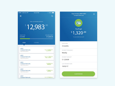 Invoice App design finance icon invoice ios manage mobile money ui