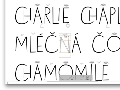 My First Font In Progress font glyphs glyphsapp handwritten letters ligature type