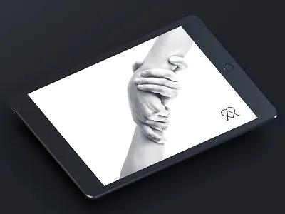 All Heart logo branding charity heart ipad logo mockup