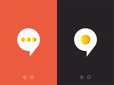 💬🍳 Eggs chat icon logo