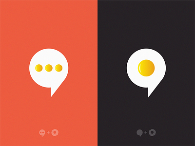 💬🍳 Eggs chat icon logo