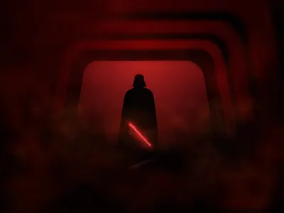 Vader - About to unleash some hell atmosphere dark fog lightsaber red rogue one silhouette star wars vader
