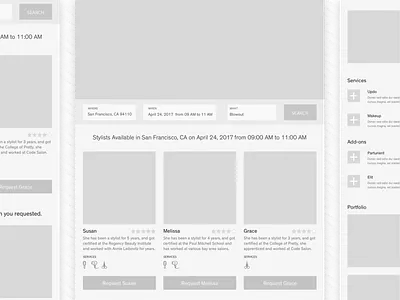 Early Wireframes for New Client client onboarding sketch wireframes