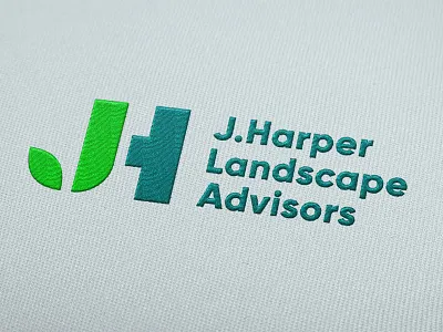 Embroidered Logo brand clean color leaf logo modern nature print shirt