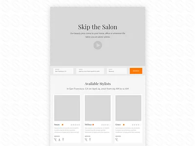 Another Home Page View cards home page stacks wireframes