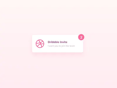Dribbble Invites dribbble gradient invitation invite join the team minimal notification pink portfolio send it ui ux