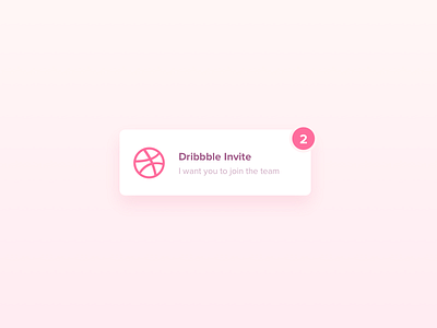 Dribbble Invites dribbble gradient invitation invite join the team minimal notification pink portfolio send it ui ux