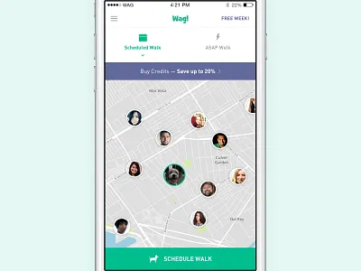 Wag App Redesign dogs ios iphone mobile request ui ux