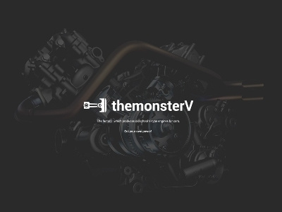 themonsterV beautiful brand cars colorful engines landing page responsive site web