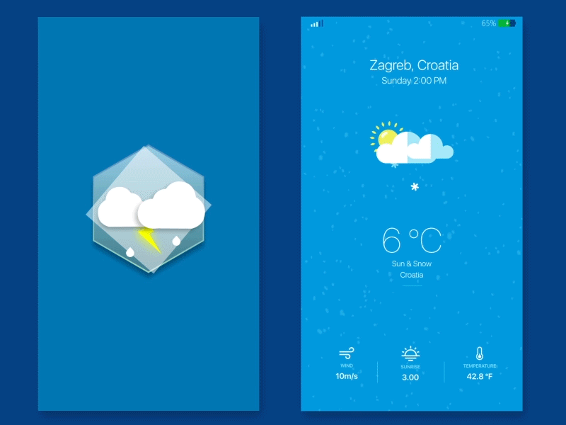 Weather App dashboard splash screen ui ux weather app