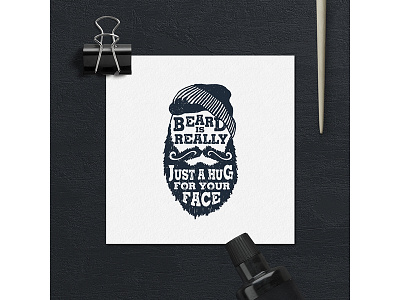 Beard is really just a hug for your face adventure badge beard grunge hipster logo lumberjack travel trip typography vintage