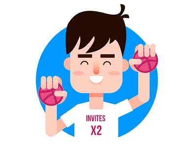 2 invitations ball dribbble invitate invitations