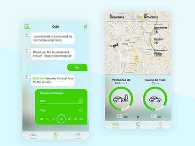 Cobli Mobile App car design drivermanagement mobileapp photoshop statistics