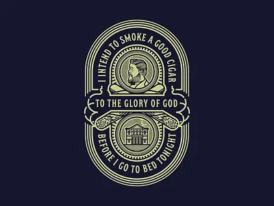 Spurgeon's Cigar (Dark) badge illustration vector