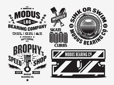 Apparel apparel illustration modus bearings skateboarding type