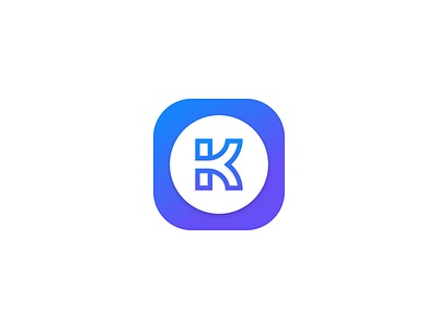 K Icon colorful gradient icon ios icon k logo