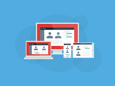 Collaboration screens collaboration flat design illustration mobile screens tablet