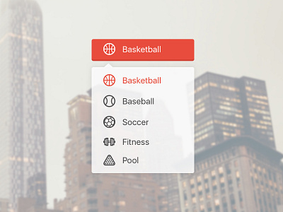 Daily UI 027 - Dropdown dailyui dropdown menu sport ui