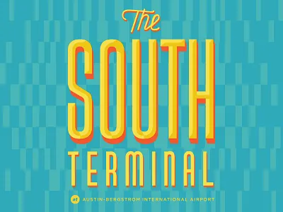 The South Terminal airport jet set logo mid century modern palm springs retro signage sunny travel