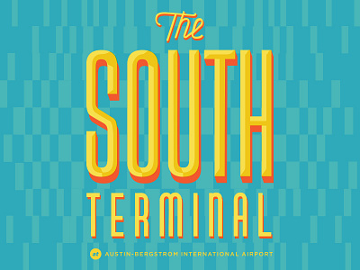 The South Terminal airport jet set logo mid century modern palm springs retro signage sunny travel