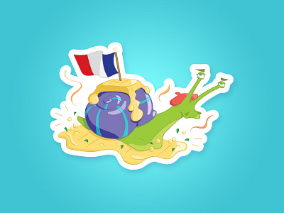 Escar-got! design escargot france graphic design illustration snail sticker sticker mule vector