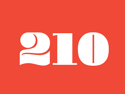 2 1 0 210 bold. clear handmade numbers red typography vector