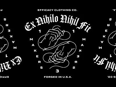 Nothing Comes From Nothing hands illustration lettering lock up makers thread type