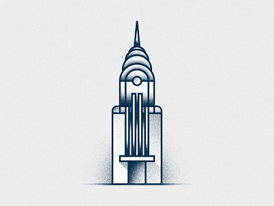 Chrysler architecture artdeco building chrysler grain illustration new york ny usa