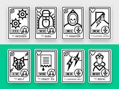 Format Creative Personas — Full Set card graphic horoscope icon illustration tarot vector